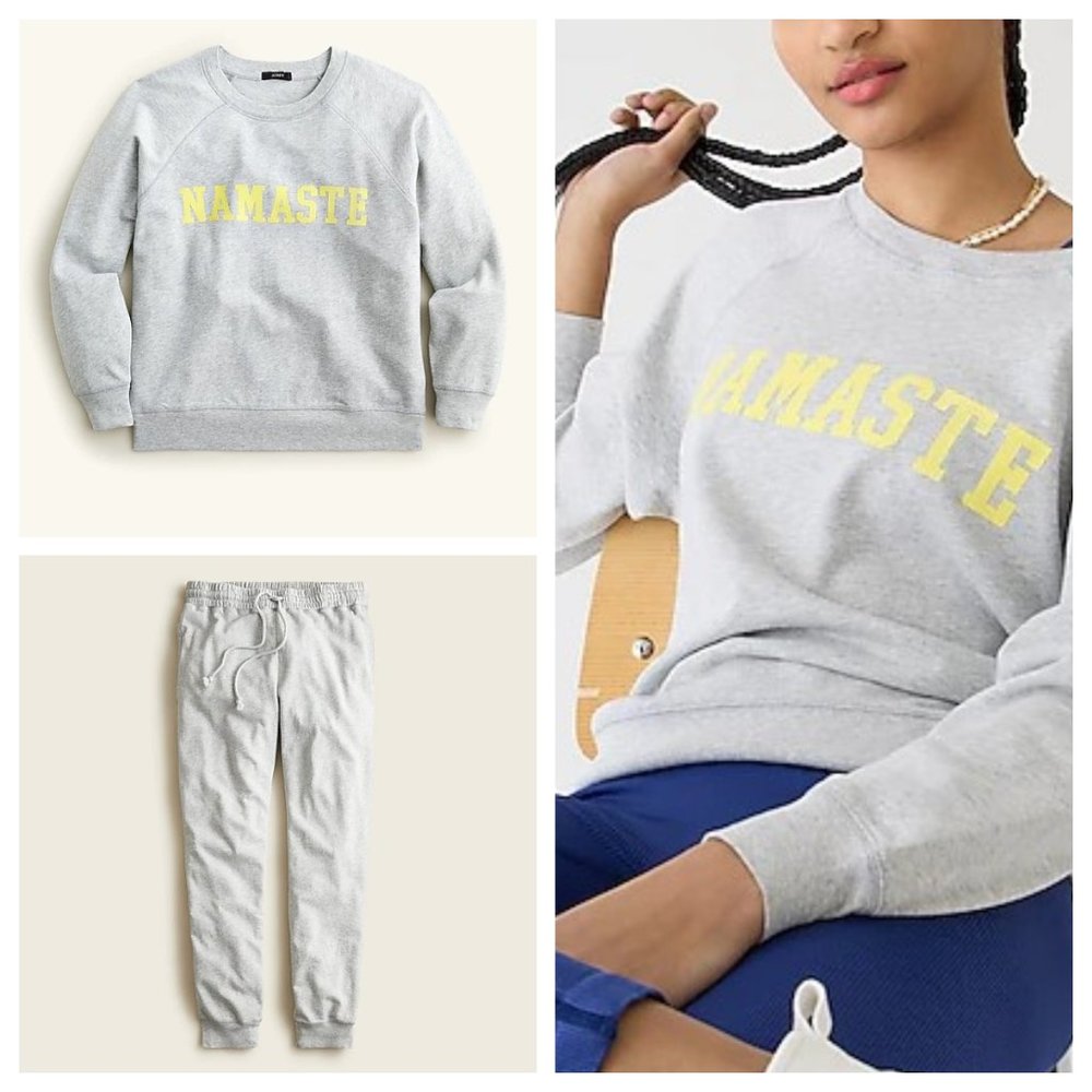 J. Crew Magic Rinse Sweatshirt and Jogger Set M